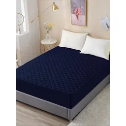 DREAM CARE Blue Solid Sapphire Quilted Mattress Protector-picture-29