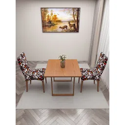 DREAM CARE Coffee Brown & white 2 Pieces Printed Chair Covers-picture-29