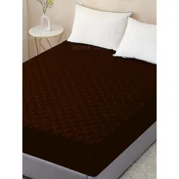 DREAM CARE Coffee Brown Cotton Waterproof  & Breathable Mattress Protector-picture-34