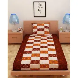 dream care Cotton Printed Bedsheet with Pillow Cover-picture-16