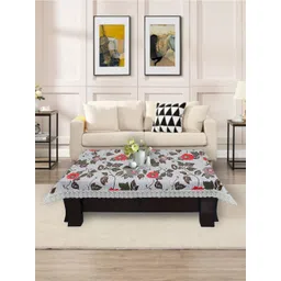 DREAM CARE Grey & Red Floral 2 Seater Table Covers-image-40