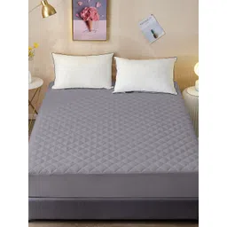 DREAM CARE Grey Quilted 150 GSM Cotton Waterproof King Bed Mattress Protector-image-21