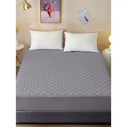 DREAM CARE Grey Quilted 150 GSM Cotton Waterproof Single Bed Mattress Protector-image-18