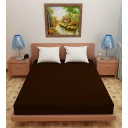 dream care Luxury Waterproof Fitted Terry Cotton Single Size (72x30) Mattress Protector in Coffee Colour-picture-38