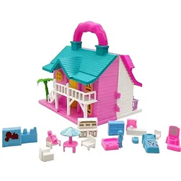 dream choice Girl Toy Furniture Set Dollhouse Pretend Play Plastic House Set for Girls Kids-picture-31