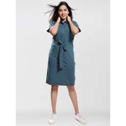 Dream of Glory Inc GreyA-Line Shirt Dress-picture-29