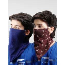 Dream of Glory Inc Kids Pack of 2 Printed Pure Cotton Reusable Outdoor Cloth Masks-picture-32