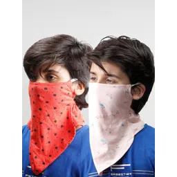 Dream of Glory Inc Kids Pack Of 2 Printed Pure Cotton Reusable Outdoor Cloth Masks-picture-27