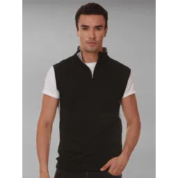 Dream of Glory Inc Mock Collar Half Zipper Sleeveless Pure Cotton Pullover Sweatshirt-picture-13