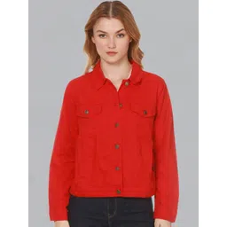 Dream of Glory Inc Women Lightweight Crop Outdoor Denim Jacket with Embroidered-picture-35