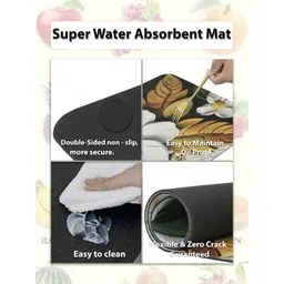 DREAM WEAVERZ 2 Pieces Green HD Printed 400 GSM High Water Absorbent Bath Rugs image 3