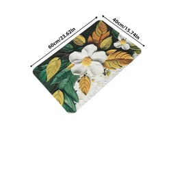 DREAM WEAVERZ 2 Pieces Green HD Printed 400 GSM High Water Absorbent Bath Rugs image 4