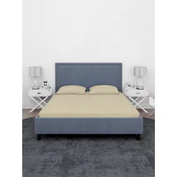 DREAM WEAVERZ Beige & Brown 260 TC King Bedsheet with 2 Pillow Covers 2.35 m x 2.55 m-picture-36