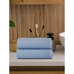 DREAM WEAVERZ Blue 2 Pieces Cotton 550 GSM Hand Towels-picture-18
