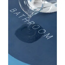 DREAM WEAVERZ Blue & Grey 2 Pcs HD Printed 400 GSM Highly Water Absorbent Bath Rugs image 5