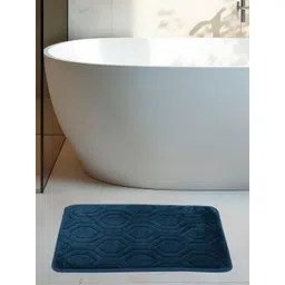 DREAM WEAVERZ Blue Geometric 300 GSM Anti-Skid Bath Rugs-picture-22
