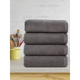 DREAM WEAVERZ Grey 4 Pieces Cotton 550 GSM Hand Towels-picture-31