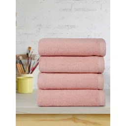 DREAM WEAVERZ Pink 4 Pieces Cotton 550 GSM Hand Towels-picture-30