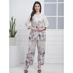 Dreambe Women Printed Tunic with Palazzos-picture-38