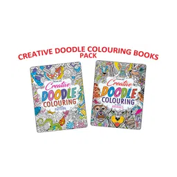 Dreamland Publications Creative Doodle Colouring Books Pack of 2 - English-picture-29