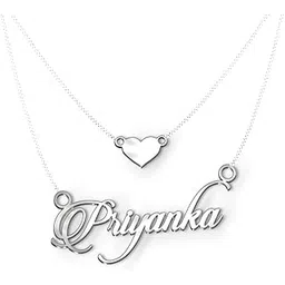 dreamrax Priyanka Cursive Gold & Silver Name Pendant Necklace, Best Jewelry Gift for Girls.-picture-55