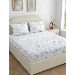 Dreamscape Pink Cotton Floral Bed Sheets Sets-picture-32