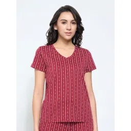 Dreamz By Pantaloons Biking Red Printed Nightwear T-Shirt-picture-33