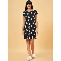 Dreamz by Pantaloons Black Cotton Printed Sleep Tees-picture-40