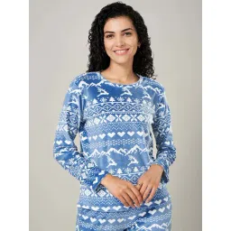 Dreamz by Pantaloons Blue & White Jacquard Top-picture-35