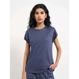 Dreamz By Pantaloons Blue Comfort Fit Sleepwear T-Shirt-picture-29