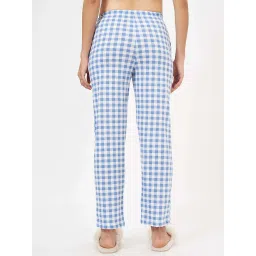 Dreamz by Pantaloons Blue Cotton Chequered Pyjama image 2