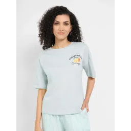 Dreamz By Pantaloons Blue Cotton Comfort Fit Printed T-Shirt-picture-22