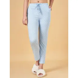 Dreamz by Pantaloons Blue Cotton Floral Print Pyjamas-picture-24