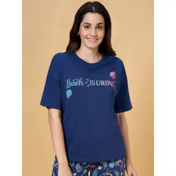 Dreamz by Pantaloons Blue Cotton Printed T-Shirt-picture-35