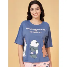 Dreamz by Pantaloons Blue Cotton Printed T-Shirt-picture-28