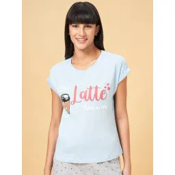 Dreamz by Pantaloons Blue Cotton Printed T-Shirt-picture-34