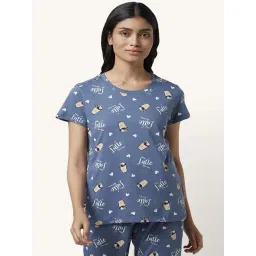 Dreamz by Pantaloons Blue Cotton Printed T-Shirt-picture-21