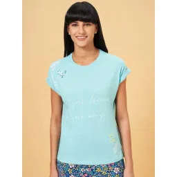 Dreamz by Pantaloons Blue Cotton Printed T-Shirt-picture-29