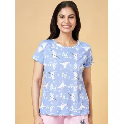 Dreamz by Pantaloons Blue Cotton Printed T-Shirt-picture-41