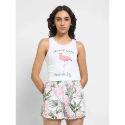 Dreamz by Pantaloons Bright White Printed Shorts Set-picture-15