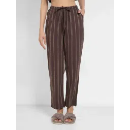 Dreamz By Pantaloons Brown Cotton Comfort Fit Striped Pyjamas-image-27