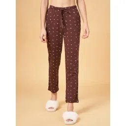 Dreamz by Pantaloons Brown Cotton Floral Print Pyjamas-picture-26