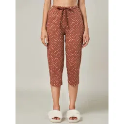 Dreamz by Pantaloons Brown Cotton Printed Capri-image-2