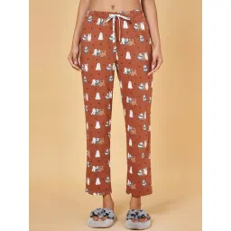 Dreamz by Pantaloons Brown Cotton Printed Pyjamas-image-10