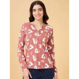 Dreamz by Pantaloons Brown Cotton Printed T-Shirt-image-36