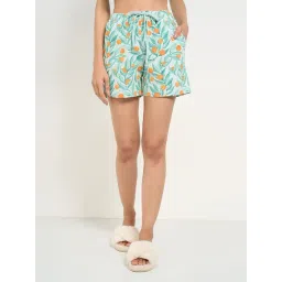 Dreamz By Pantaloons Eggshell Blue Cotton Comfort Fit Printed Shorts-picture-35