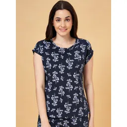 Dreamz by Pantaloons Floral Printed Cotton Lounge T-Shirts-picture-10