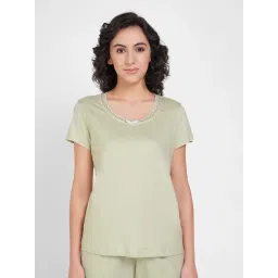 Dreamz By Pantaloons Green Cotton Comfort Fit Sleepwear T-Shirt-picture-32