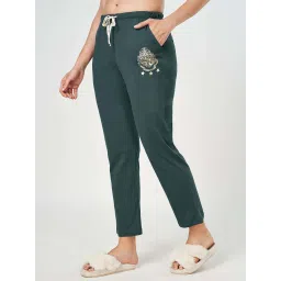 Dreamz by Pantaloons Green Cotton Plain Pyjamas image 3