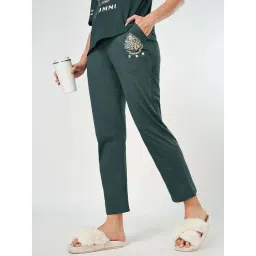 Dreamz by Pantaloons Green Cotton Plain Pyjamas image 4